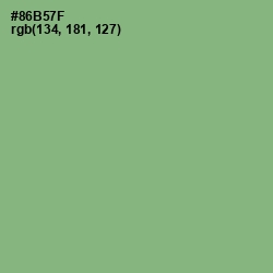 #86B57F - Olivine Color Image