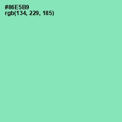#86E5B9 - Algae Green Color Image