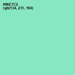 #86E7C2 - Riptide Color Image