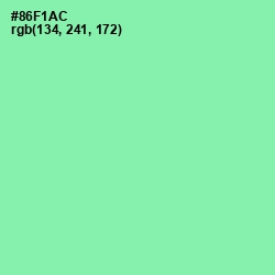 #86F1AC - Algae Green Color Image