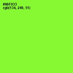 #86F933 - Green Yellow Color Image