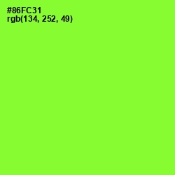 #86FC31 - Green Yellow Color Image