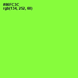 #86FC3C - Green Yellow Color Image