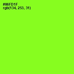 #86FD1F - Green Yellow Color Image