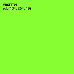 #86FE31 - Green Yellow Color Image