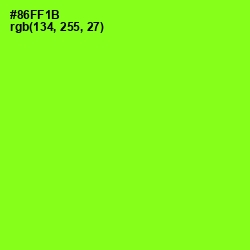 #86FF1B - Green Yellow Color Image