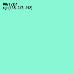 #87F7D4 - Riptide Color Image