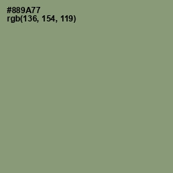 #889A77 - Battleship Gray Color Image