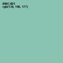 #88C4B1 - Shadow Green Color Image