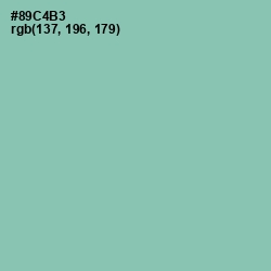 #89C4B3 - Shadow Green Color Image