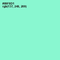 #89F8D1 - Riptide Color Image