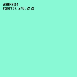 #89F8D4 - Riptide Color Image