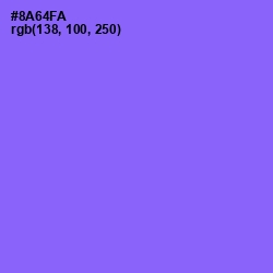 #8A64FA - Medium Purple Color Image