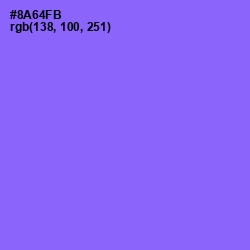 #8A64FB - Medium Purple Color Image