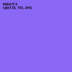 #8A67F4 - Medium Purple Color Image