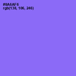 #8A6AF6 - Medium Purple Color Image