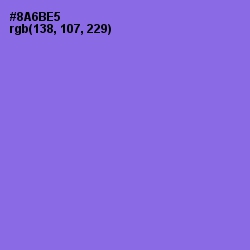 #8A6BE5 - Medium Purple Color Image