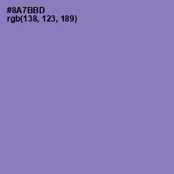 #8A7BBD - Lavender Purple Color Image