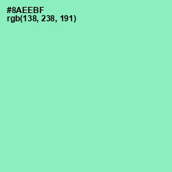#8AEEBF - Algae Green Color Image