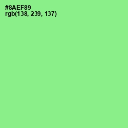 #8AEF89 - Mint Green Color Image