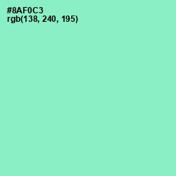 #8AF0C3 - Riptide Color Image