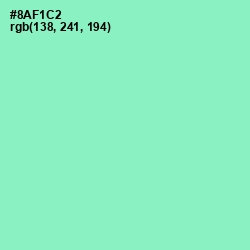 #8AF1C2 - Riptide Color Image