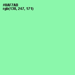 #8AF7AB - Mint Green Color Image