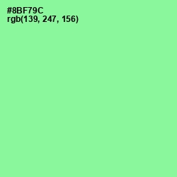 #8BF79C - Mint Green Color Image