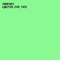 #8BF991 - Mint Green Color Image