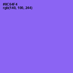 #8C64F4 - Medium Purple Color Image