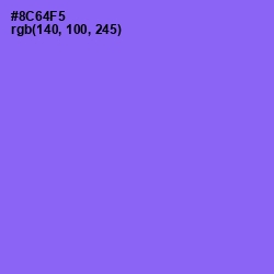 #8C64F5 - Medium Purple Color Image