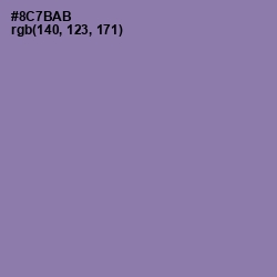 #8C7BAB - Lavender Purple Color Image