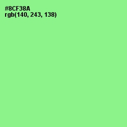 #8CF38A - Mint Green Color Image
