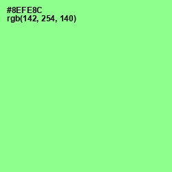 #8EFE8C - Mint Green Color Image