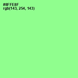 #8FFE8F - Mint Green Color Image