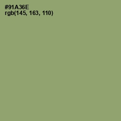 #91A36E - Olivine Color Image