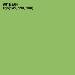#91BE64 - Olivine Color Image