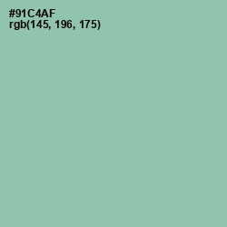 #91C4AF - Shadow Green Color Image