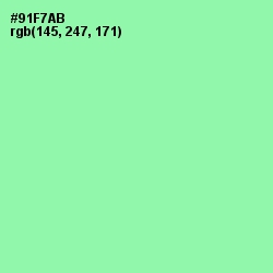 #91F7AB - Mint Green Color Image