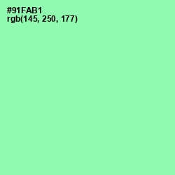 #91FAB1 - Mint Green Color Image