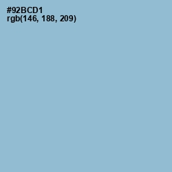 #92BCD1 - Rock Blue Color Image