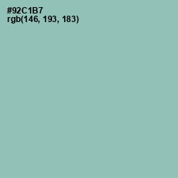 #92C1B7 - Shadow Green Color Image