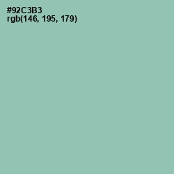 #92C3B3 - Shadow Green Color Image