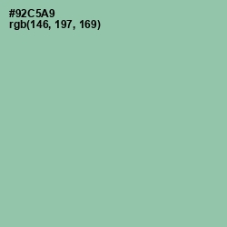#92C5A9 - Shadow Green Color Image