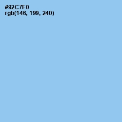 #92C7F0 - Cornflower Color Image