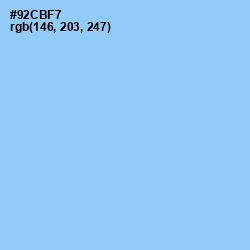 #92CBF7 - Cornflower Color Image