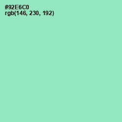 #92E6C0 - Riptide Color Image