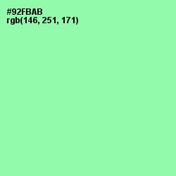 #92FBAB - Mint Green Color Image