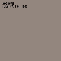 #93867E - Stonewall Color Image