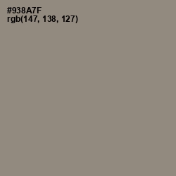 #938A7F - Pale Oyster Color Image